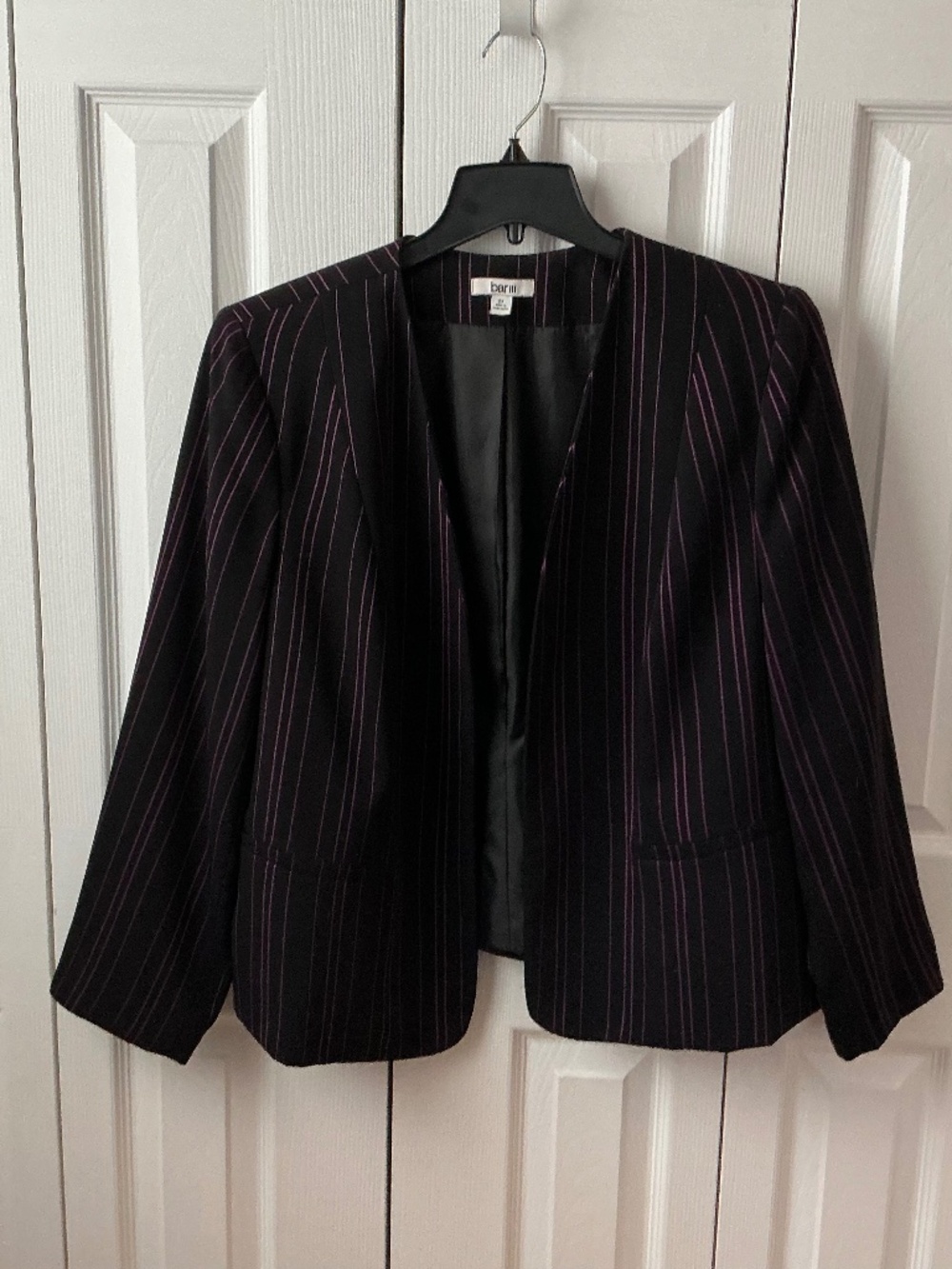 Bar III Black with Pink Stripe Suit Jacket